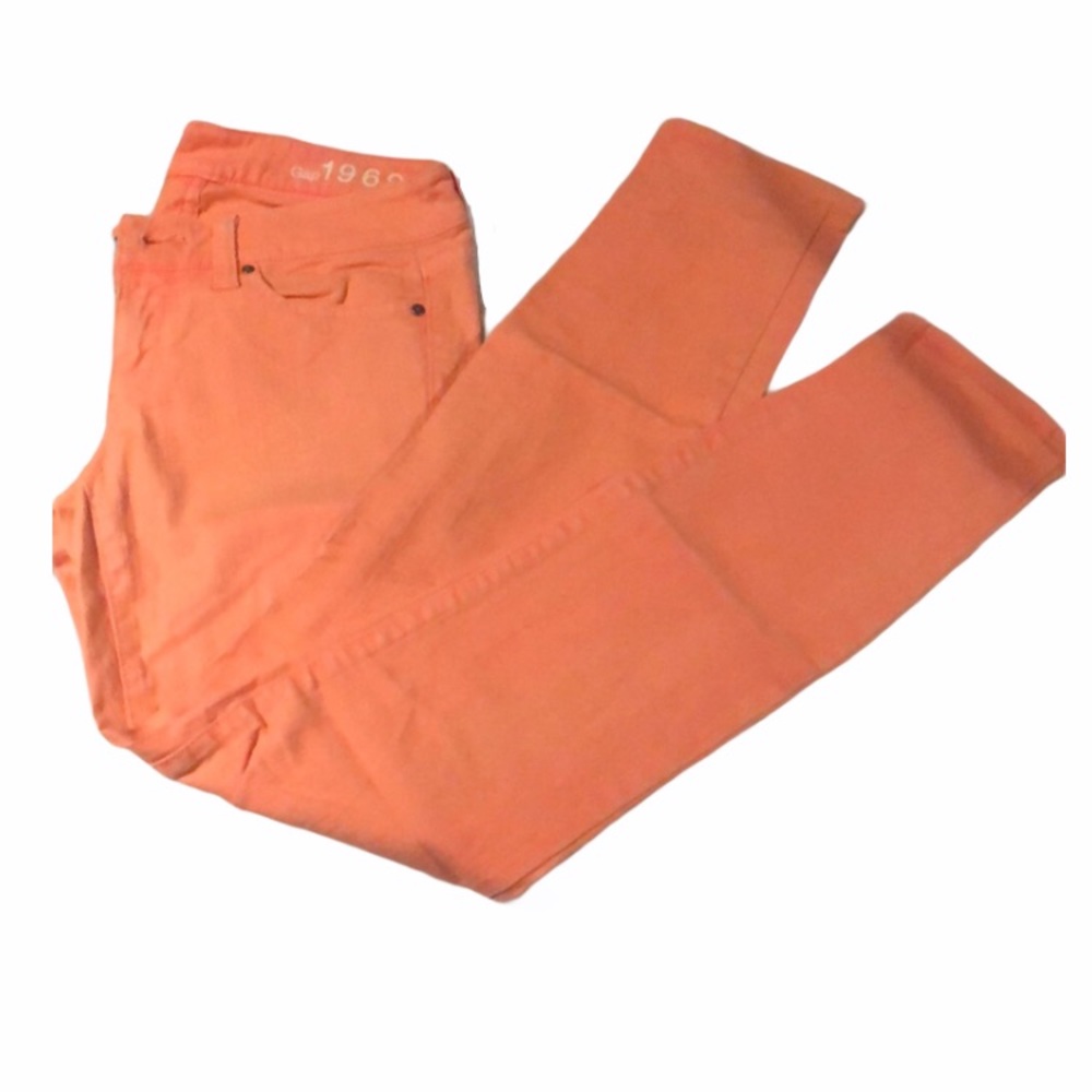 Gap 1969 always skinny coral jeans size 00